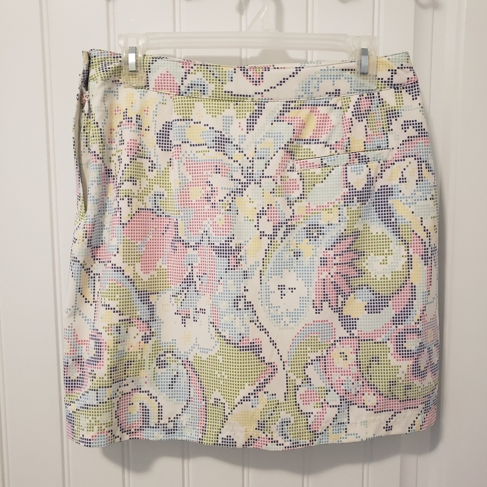 GREG NORMAN Women's Perfect Fit ADJUSTABLE‎ WAIST FLORAL GOLF SKORT SIZE 6